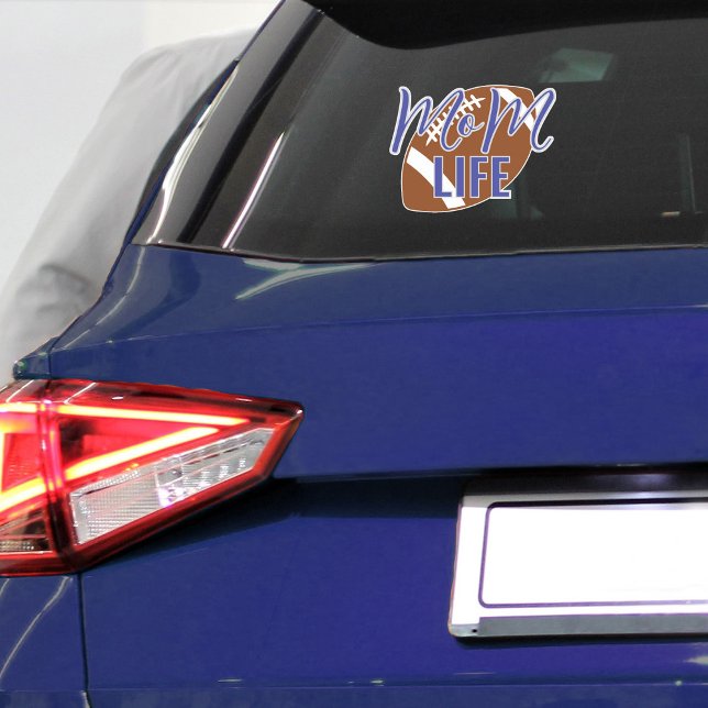 Football Mom Life Vinyl Car Window  Sticker (Football mom life vinyl sticker decal )