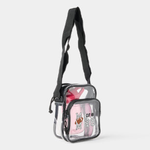 Football Mom of Jersey Number Clear Crossbody Bag