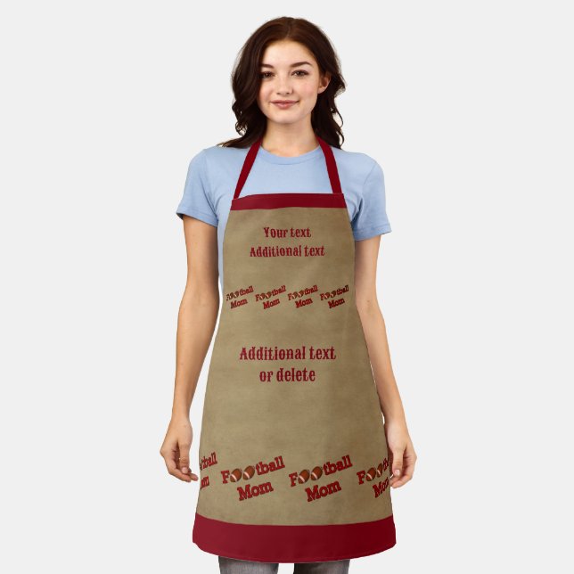 Football Mom Personalized Apron (Worn)