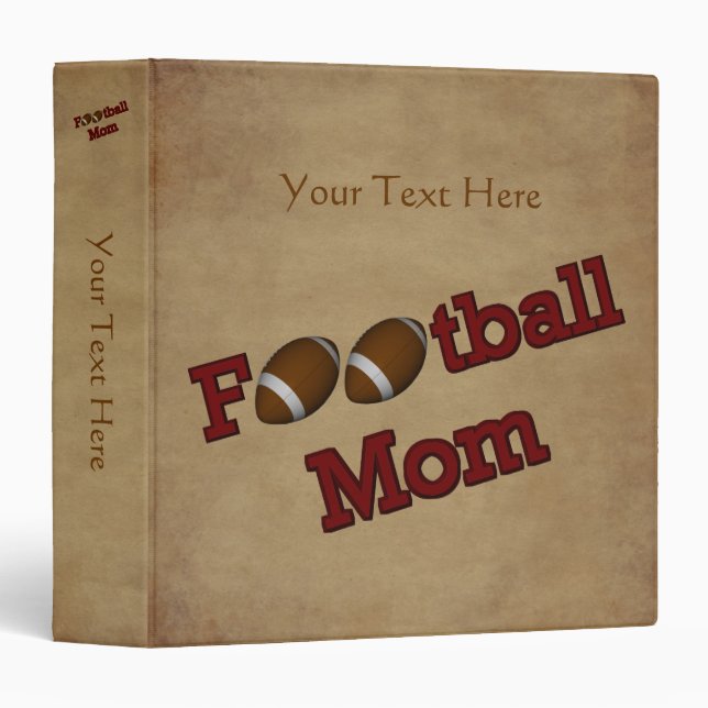 Football Mom Personalized Binder (Front/Spine)