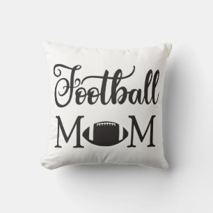 Football Mom Pillow - Football Lover, Black White