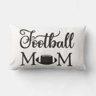 Football Mom Pillow - Football Lover, Black White
