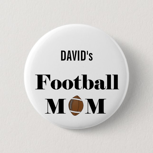 football mom pinback button (Front)