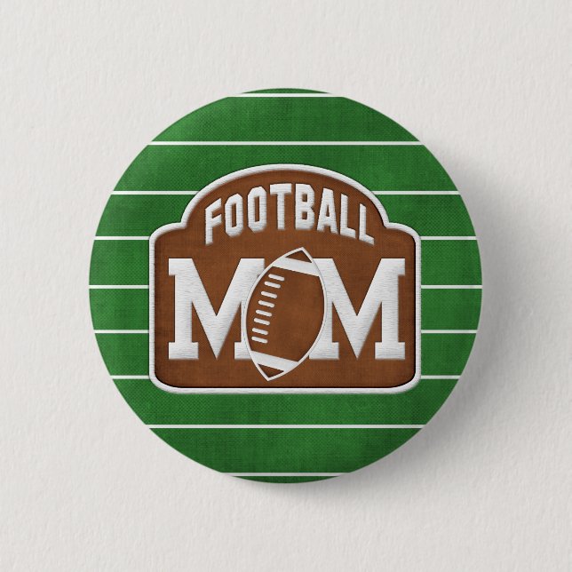 Football Mom Pinback Button (Front)