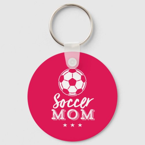 Football Mom Proud Mother of Soccer Player Kid Keychain