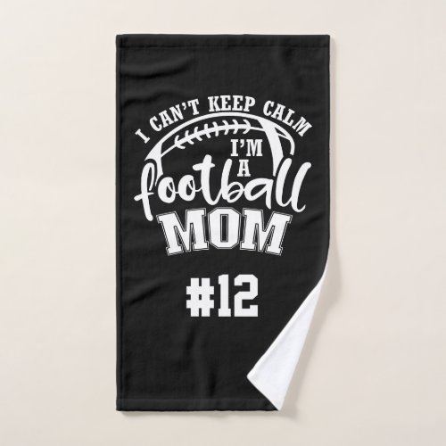 Football Mom Rally Towel_ I Cant Keep Calm Hand Towel