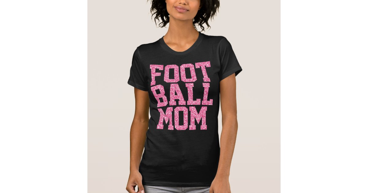 Glitter Football Mom Shirt, Short Sleeve Shirt