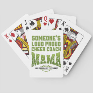 Football Mom SOMEONE'S LOUD PROUD CHEER COACH MAMA Poker Cards
