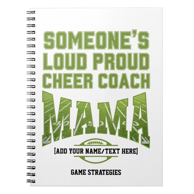 Football Mom SOMEONE'S LOUD PROUD MAMA Game Plan Notebook (Front)
