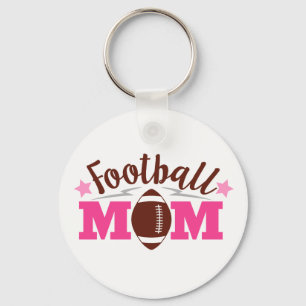 Football Mom sports word art key chain