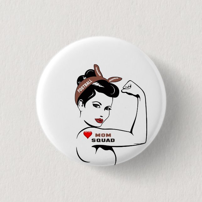 Football Mom Squad Button (Front)