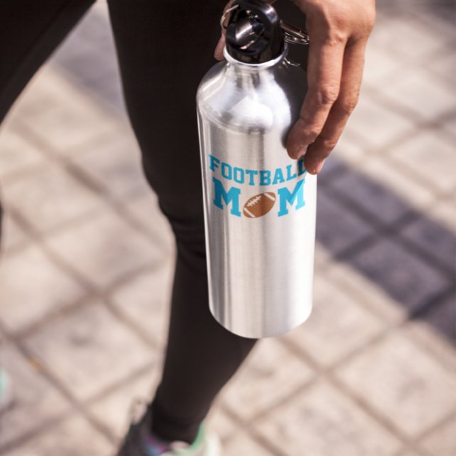 Football Mom Stainless Steel Water Bottle (Creator Uploaded)