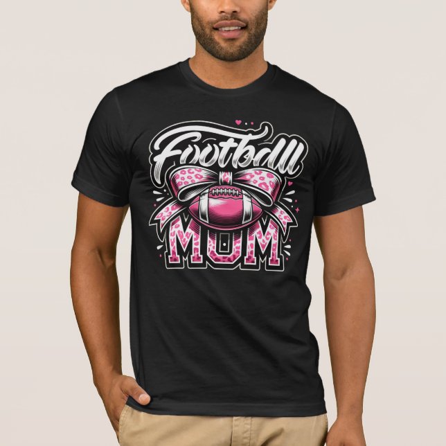 Football Mom T-Shirt for Proud Game Day Moms (Front)