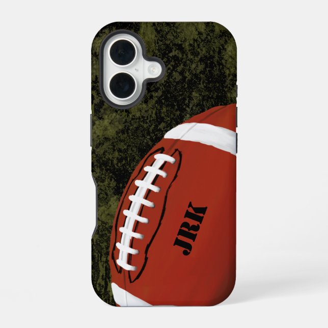 Football Monogram  Iphone Case (Back)
