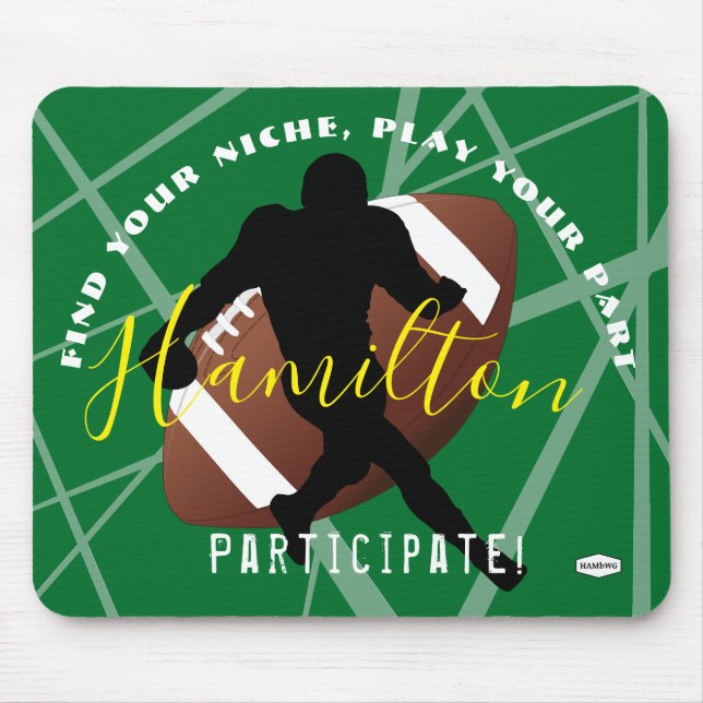 FOOTBALL Mouse Pad Purple HAMbyWG (Front)