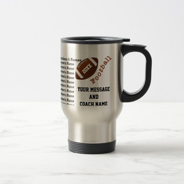 Football Mug Coach, ALL Players Names, BULK or 1 (Right)