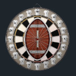 Football Multi-Target Jersey Style 20 Count Dart Board<br><div class="desc">A fun football themed dartboard. Features football central with dartboard sunrays. Also has 20 count jersey perimeter for small added targets for more challenges. Perfect for traditional dart games,  new ones of your own,  or as a cool statement art piece. Enjoy!</div>