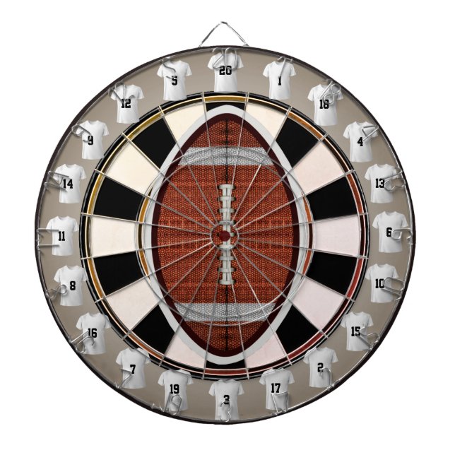 Football Multi-Target Jersey Style 20 Count Dart Board (Front)