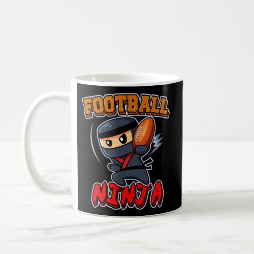 Football Ninja Player Throwing Football Ball Coffee Mug