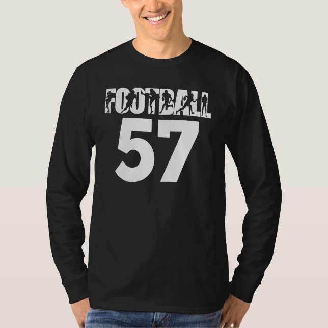 Football Number 57 My Favorite Football Players Nu T-Shirt (Front)