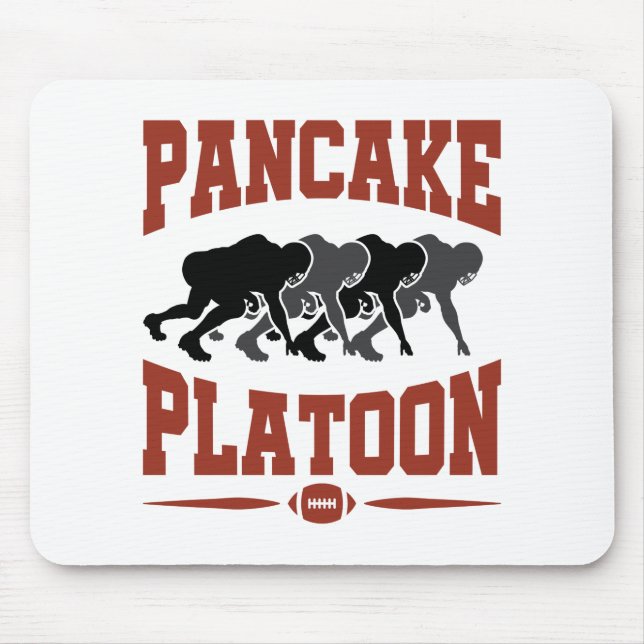 Football Offensive Lineman Pancake Platoon Mouse Pad (Front)