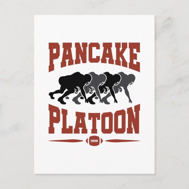 Football Offensive Lineman Pancake Platoon Postcard (Front)