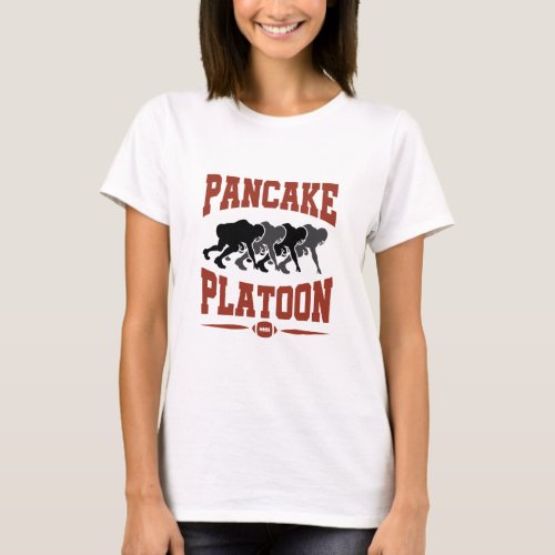Football Offensive Lineman Pancake Platoon T_Shirt