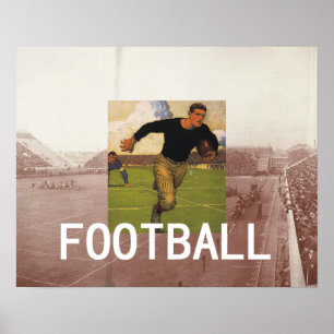 Football Old School Poster