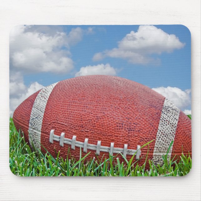 Football On Grass Mouse Pad (Front)