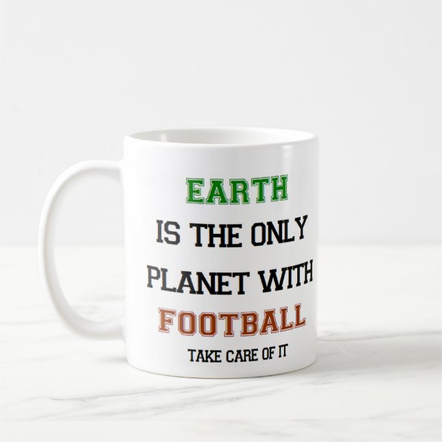 football, only earth coffee mug (Left)