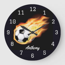 Football or Soccer personalized Large Clock