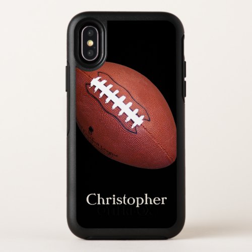Football Otterbox iPhone XS Max Case Black