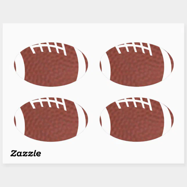 FOOTBALL OVAL STICKER | Zazzle