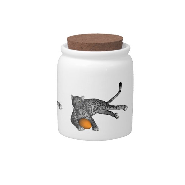 Football Panther Candy Jar (Front)