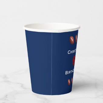 Football Paper Cups, 60th Birthday Party Paper Cup | Zazzle