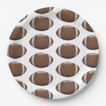 "football"  Paper Plates by iHave2Say at Zazzle