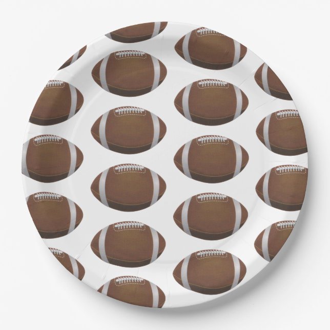 "Football"  Paper Plates (Front)