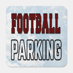 Football Parking Metal Sign