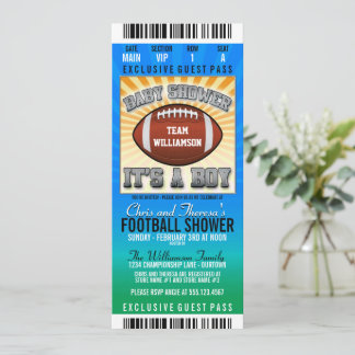 Football Party Baby Shower Invitation