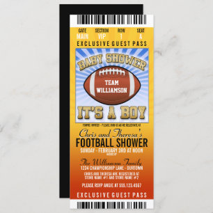 Football Party Baby Shower Invitation