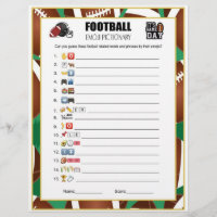 Football Party Game Emoji Pictionary