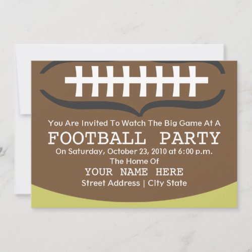 Football Party Invitation