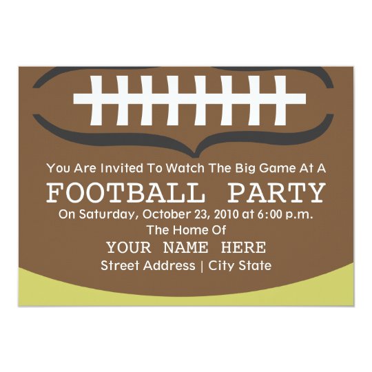 Football Party Invitation 