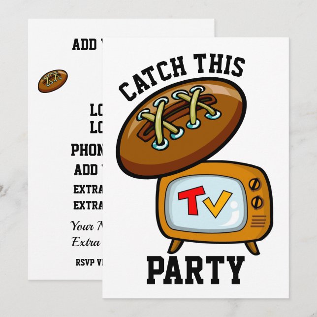 Football Party Invitation (Front/Back)