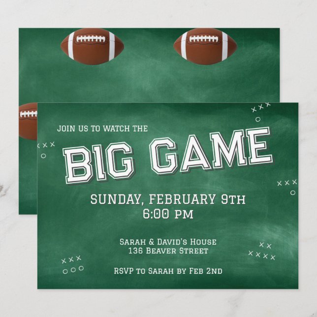 Football Party Invitation (Front/Back)