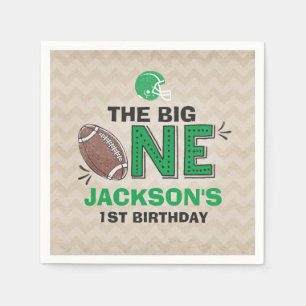 Football Party Napkin Football 1st Birthday