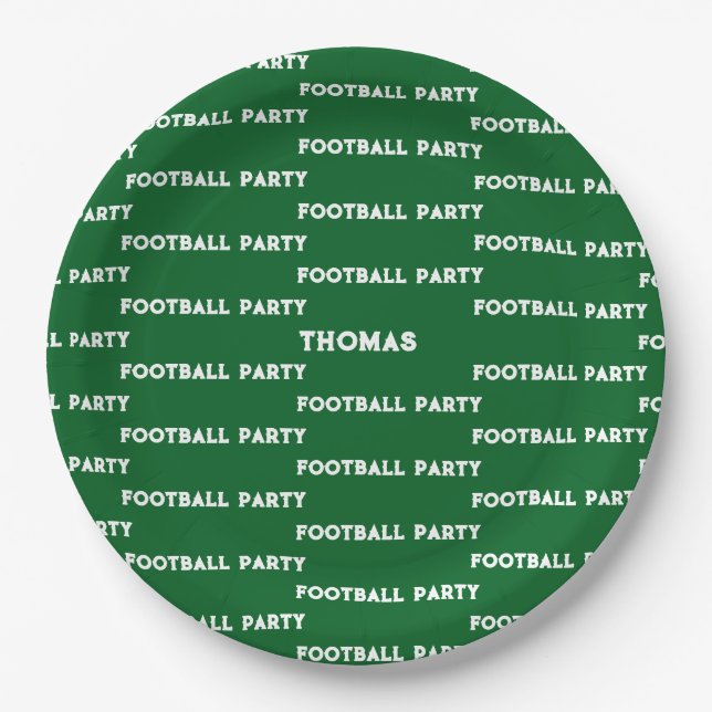 Football Party  Paper Plates (Front)