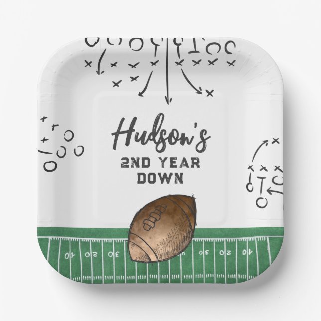 Football Party Plates | Football Paper Plates (Front)