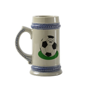 Football party, Soccer Ball with Name & Number Beer Stein