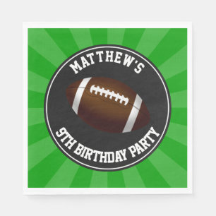 Football Party Sports Birthday Napkins